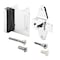 Prime-Line Door Latch Set, 1-1/4 in., Pilaster, Zamak, Chrome Finish, Inswing, Square Corners (Single Pack) 656-6950 - alternate 1